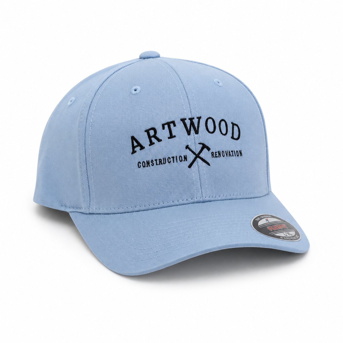 Embroidered work cap for Artwood Construction Renovation by Singhs Print