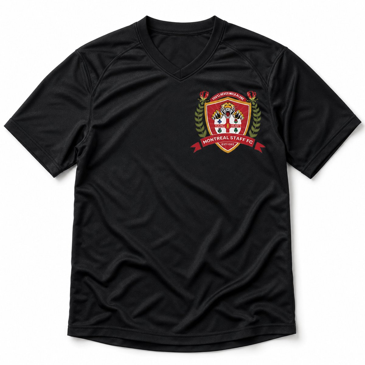 Team athletic crest tee printed by Singhs Print